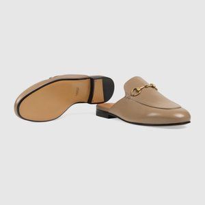 Gucci Princetown Leather Mules  (Brown Taupe) Size 7